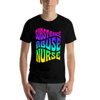 Substance Abuse Nurse Addiction Recovery Nursing  Oversized Silhouette T-Shirt