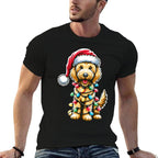 Golden Doodle Christmas Tree Xmas Dog Pajamas Goldendoodle  Fade-proof Color T-Shirt