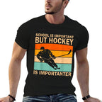 Funny Hockey Art For Boys Men Womenns Kids Ice Hockey  Durable T-Shirt