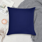 Classic Navy Blue Solid Color Soft Washable Throw Pillow