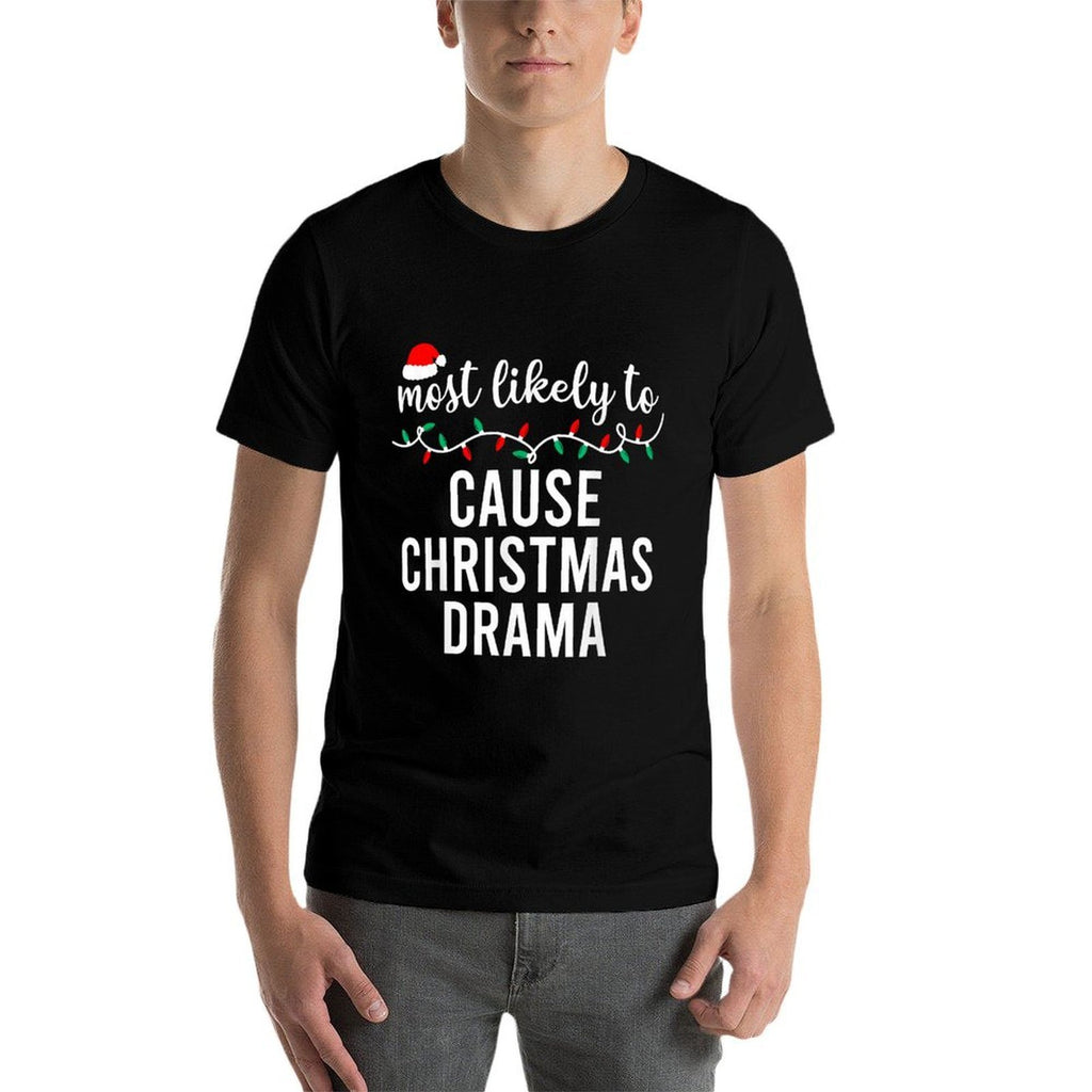 Most Likely to Christmas Matching Family Pajamas Funny  Graphic-printed T-Shirt