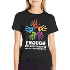 Enough End Gun Violence Protect Orange Mom Dad Parents  Summer-ready Fabric T-Shirt