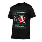 Funny Bad Things Happen in Philadelphia Christmas Sweater  Lightweight T-Shirt