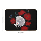 Bettas And Poppies  Easy To Clean Bath Mat