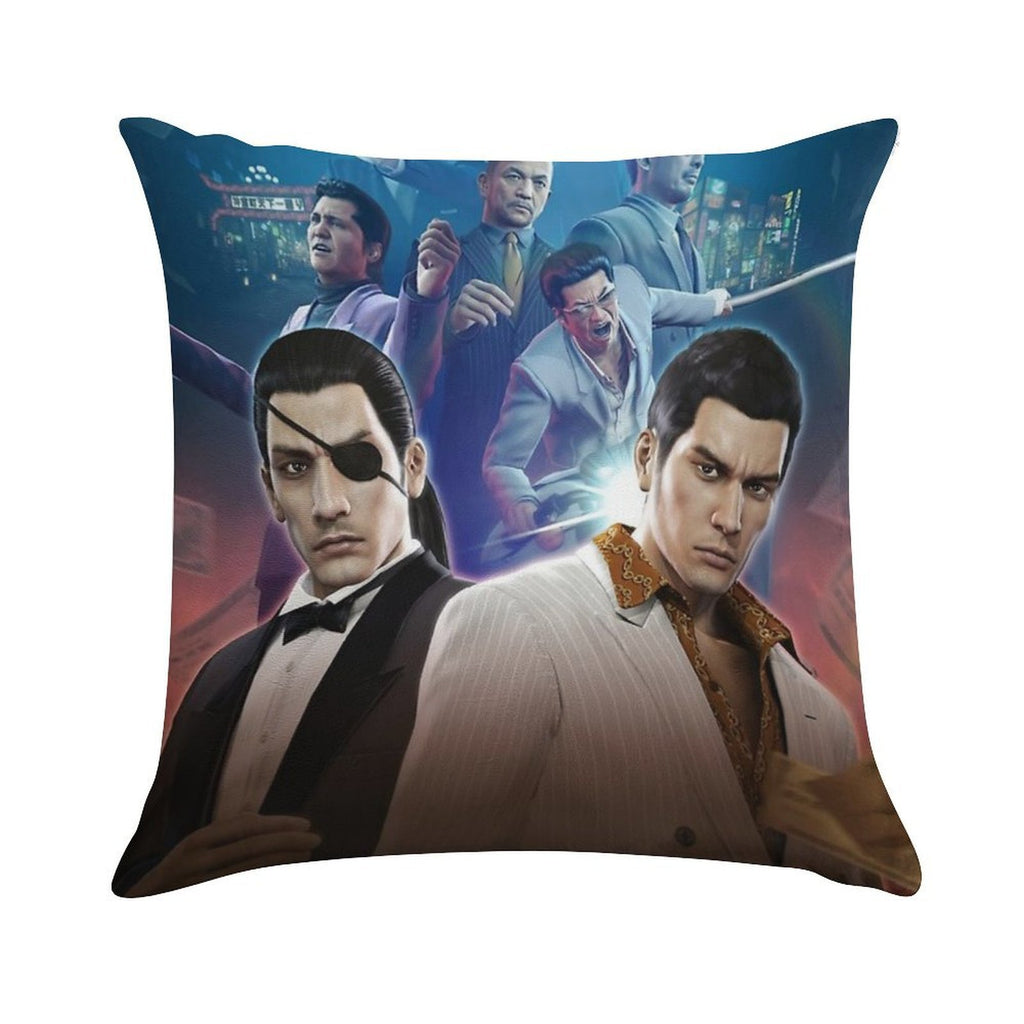 Yakuza 0 Poster Soft Short Plush Fabric Throw Pillow