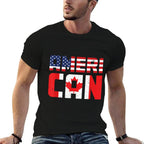 US Canadian American Pride Canadian Canada  Graphic-printed T-Shirt