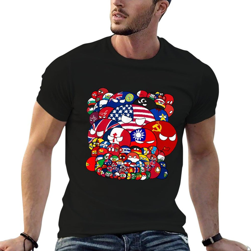Countryballs World War Funny  Graphic-printed T-Shirt