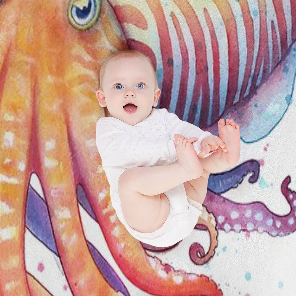 Cuttlefish Plush Throw Blanket