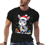 Donkey Christmas Santa Clauses Fairy Lights Donkeys  Versatile T-Shirt
