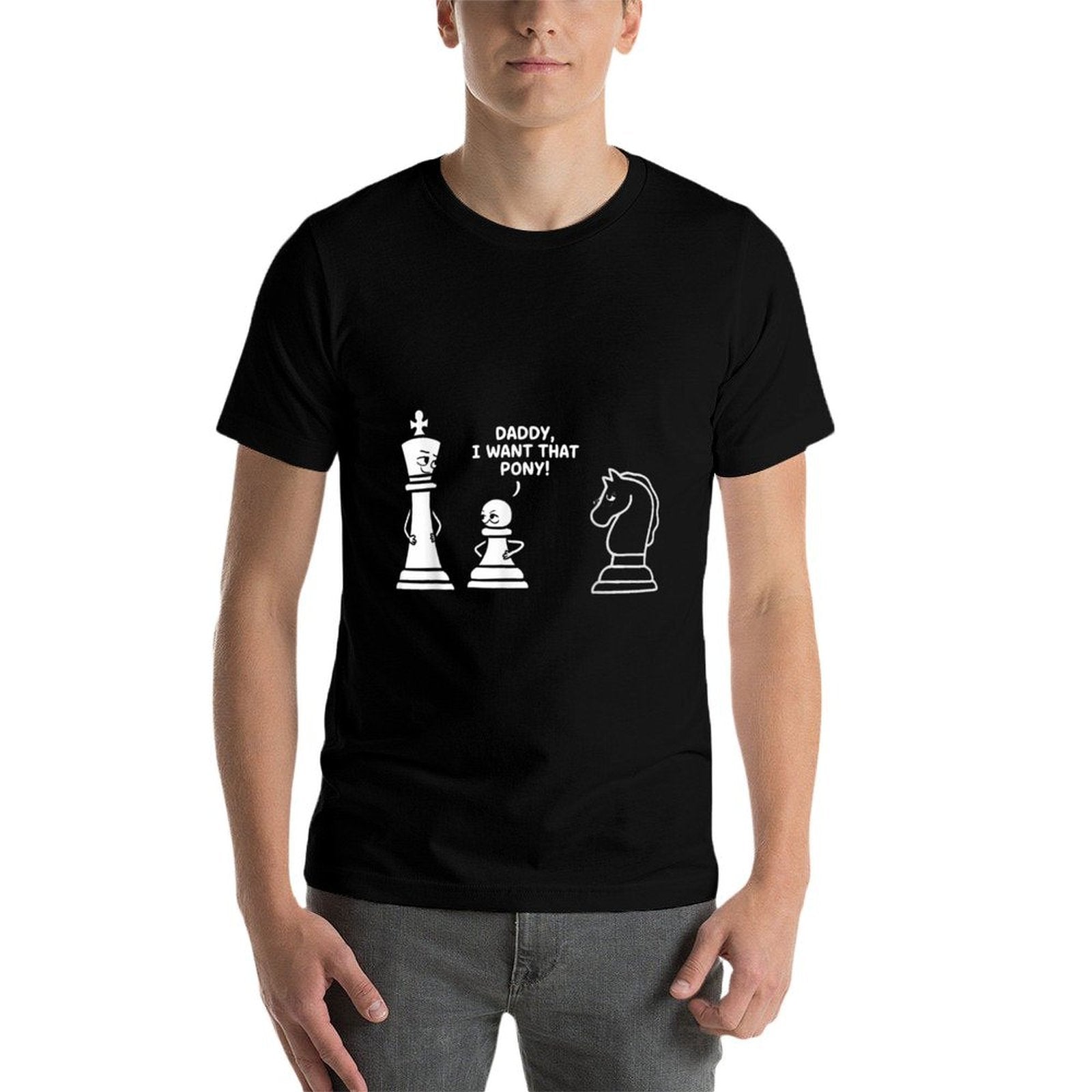 Funny Chess Player Daddy I Want That Pony Kids Meme  Breathable T-Shirt