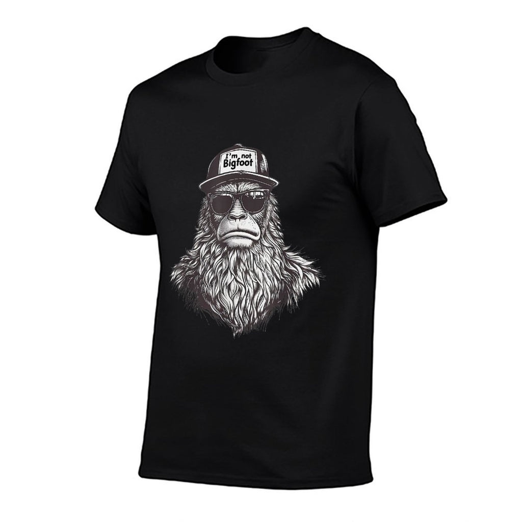 Bigfoot In Disguise Sunglasses Trucker Hat Im Not Sasquatch, Small, Black  Easy-care T-Shirt