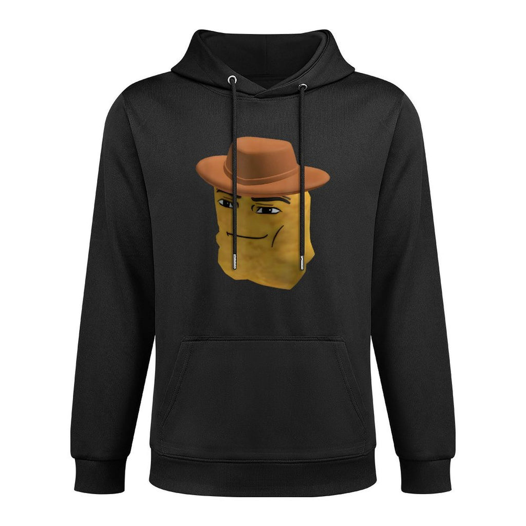 Chicken Nugget Cowboy Meme Medium-Weight Fabric Hoodie