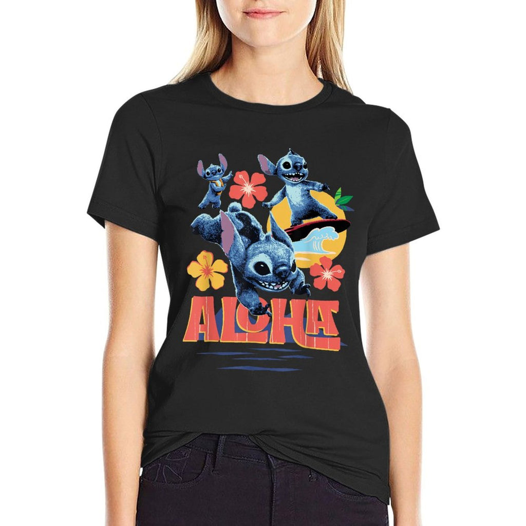 Disney Lilo  Stitch Live-Action Movie Tropical Aloha Stitch  Odor-resistant T-Shirt