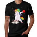 Dabbing Unicorn Bowling Ball Funny Bowling  Rolled Sleeves T-Shirt