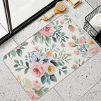 Cheerful Watercolor Buttercup Flowers  High-Traffic Bath Mat