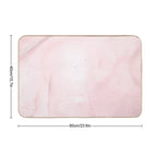 Blush Pink Marble, Soft Pastel Pink Marble  Eco-Friendly Bath Mat
