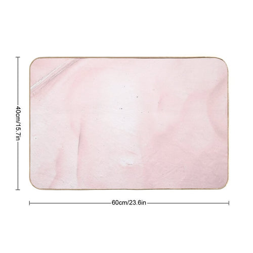 Blush Pink Marble, Soft Pastel Pink Marble  Eco-Friendly Bath Mat