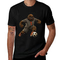 Funny Bigfoot Sasquatch for Men Women Coach Player Soccer  Oversized Silhouette T-Shirt