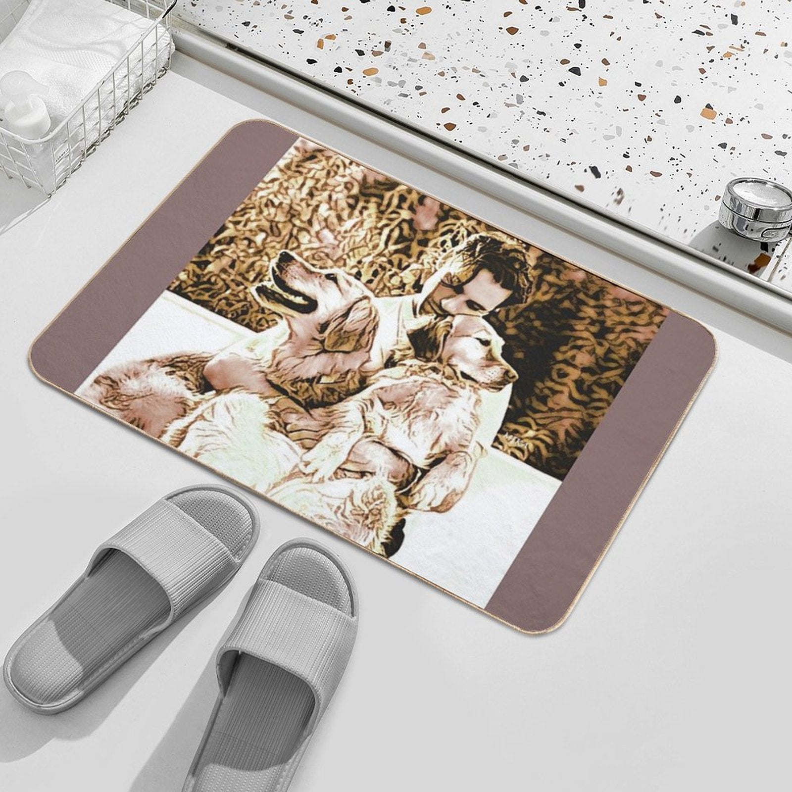 Dog Love  Slip-Resistant Bath Mat