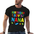 Master Builder Birthday Boys Nana Building Bricks Blocks  Odor-resistant T-Shirt