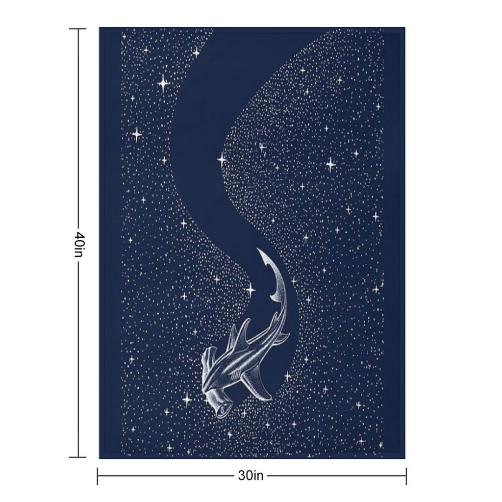Starry Hammerhead Compact Throw Blanket