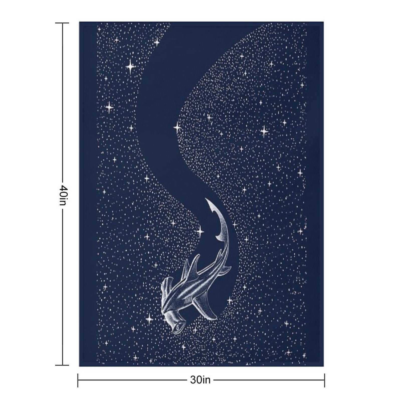 Starry Hammerhead Compact Throw Blanket