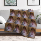 Staring Hamster Compact Throw Blanket