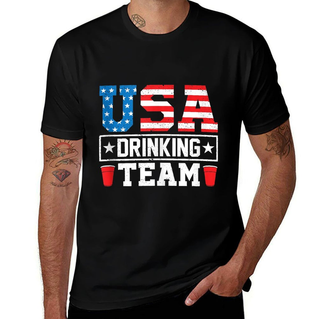 USA Drinking Team Funny Drinking Beer Lover Gift  Classic T-Shirt
