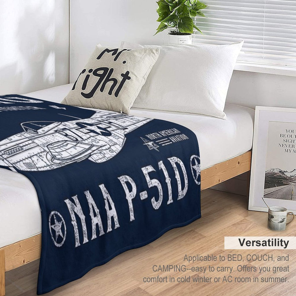 P-51 Mustang Premium Throw Blanket