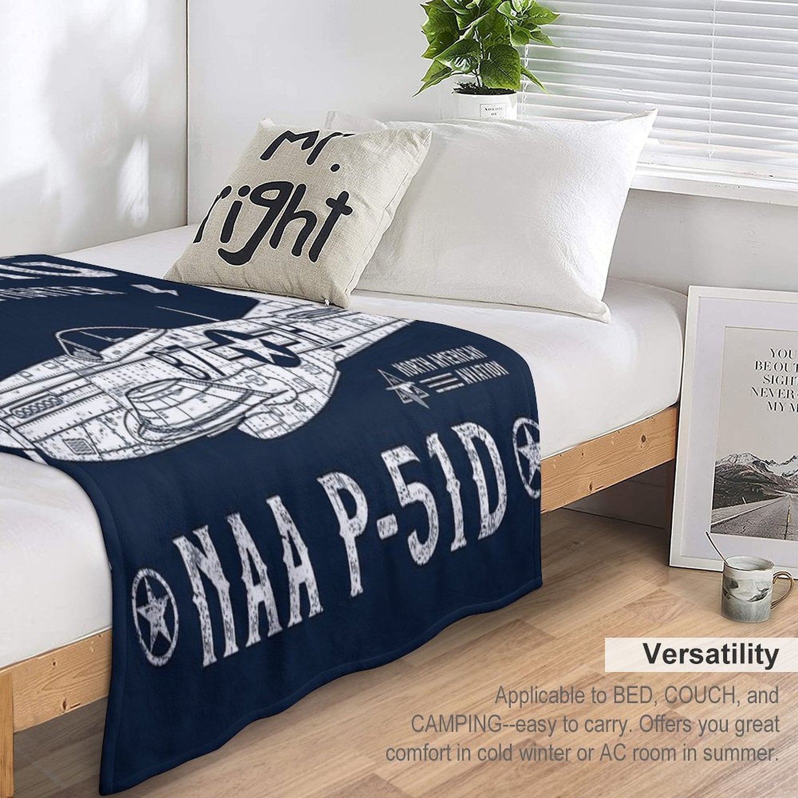 P-51 Mustang Premium Throw Blanket