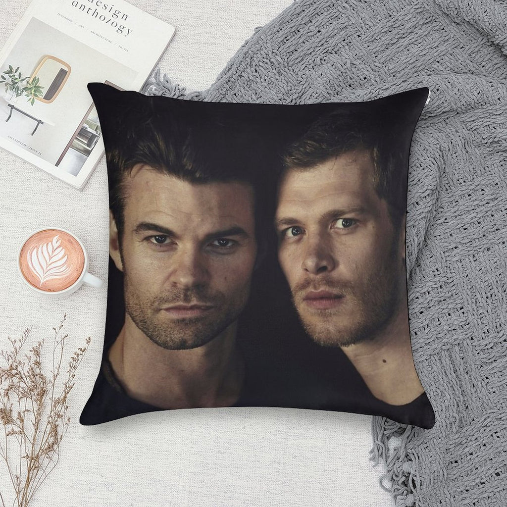 Elijah And Klaus Soft Fade-Resistant Throw Pillow