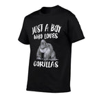 Just A Boy Who Loves Gorillas Gorilla Lover Gift  Soft T-Shirt