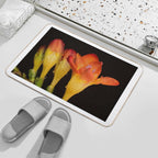 Vibrant Freesia Bloom with Dew Drops – Macro Floral Photography Fressia  Odorless Bath Mat