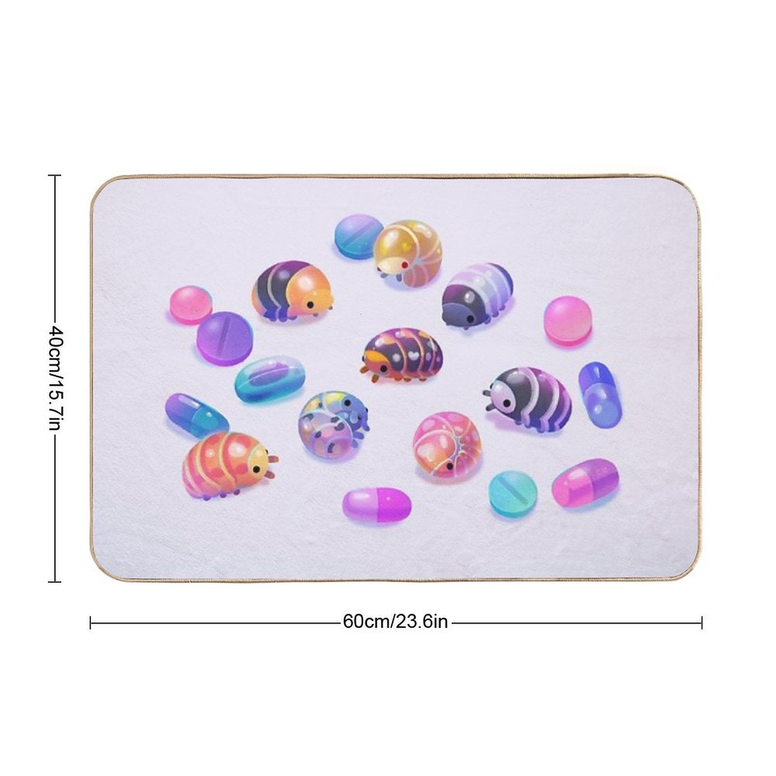 Pill Bugs  Non-Slip Bath Mat