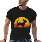 Retro Chihuahua Men Women Dog Mom Dad Chihuahua  Stretchy T-Shirt