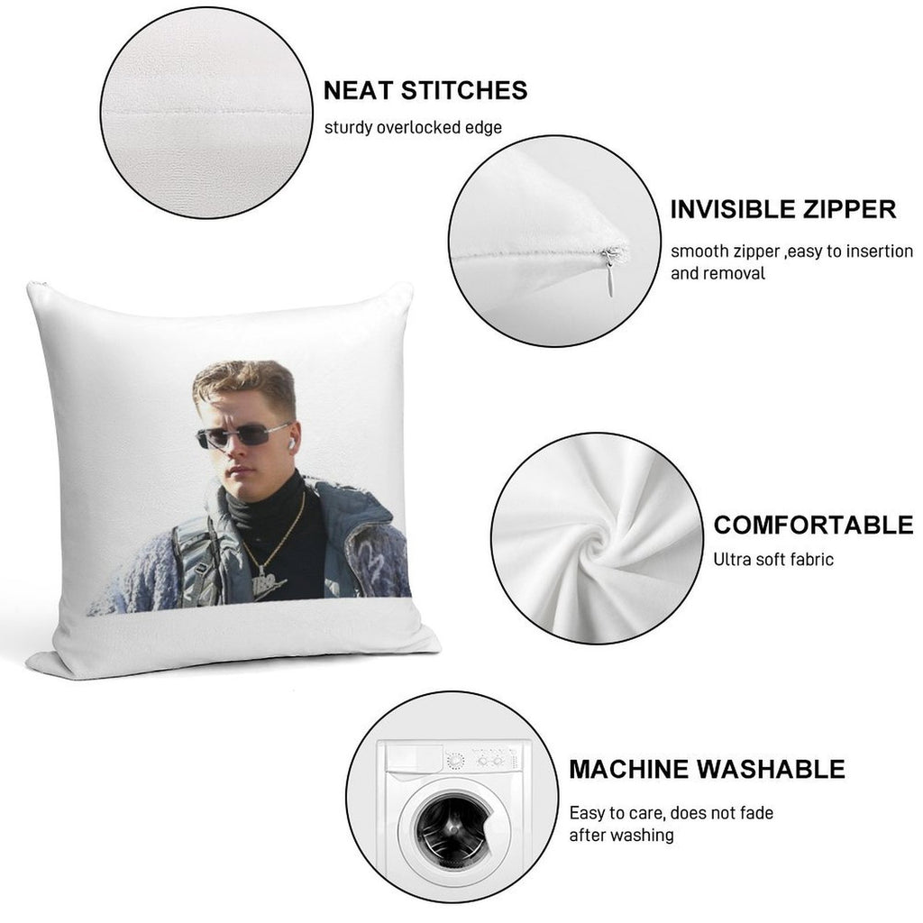 Joe Burrow Sunglasses Soft Home Decor Throw Pillow