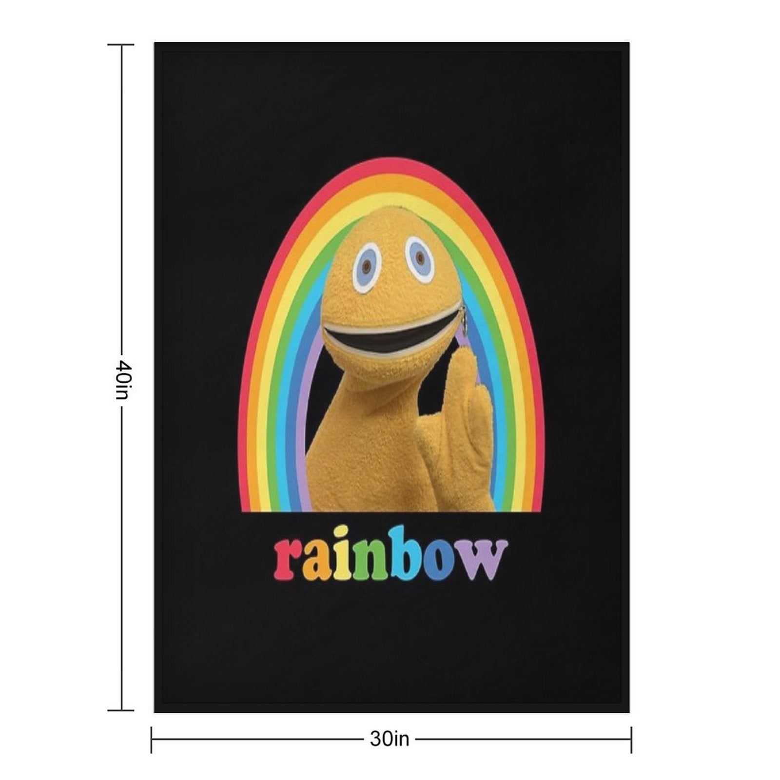 Zippy, Rainbow Premium Throw Blanket