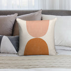 Terracotta Mid Century Modern Soft Luxury Feel Throw Pillow