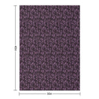 Blushing Purple Cherry Small Olive Pattern Sustainable Throw Blanket