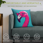 Hot Pink Flamingo Soft Ultra-Soft Texture Throw Pillow