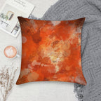 Modern Contemporary Orange Abstract Art Soft Warmth Comfort Throw Pillow