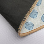 Scallops And Spots Neutral And Blue  Toxin-Free Bath Mat