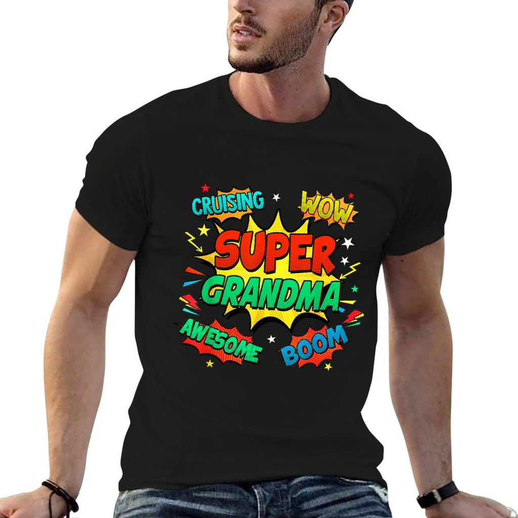 Super Hero Family Pajamas Comic Birthday Gift Womens Black Modern  Odor-resistant T-Shirt