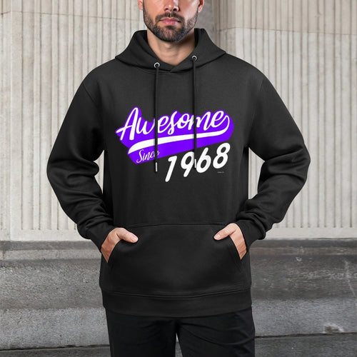 Awesome Since 1968 50th Birthday Bday Gift Kangaroo Pocket Hoodie