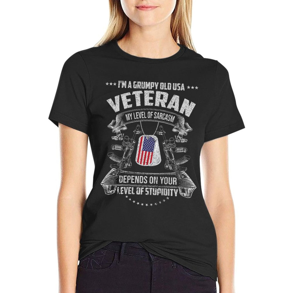 Grumpy Old Veteran  Slim-fit Cut T-Shirt