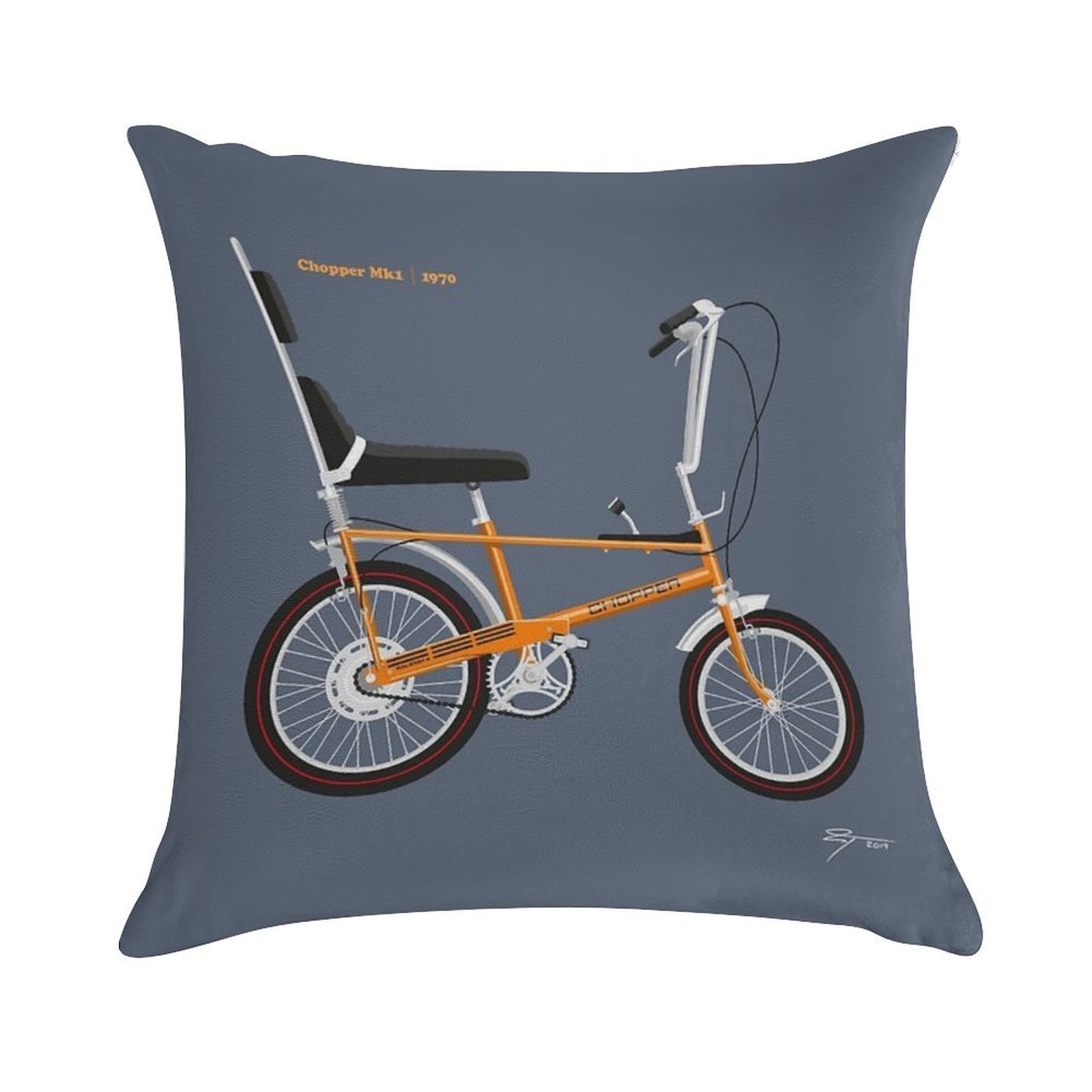 Chopper Mk1 Targa Orange 1970 Soft Gift Ready Throw Pillow