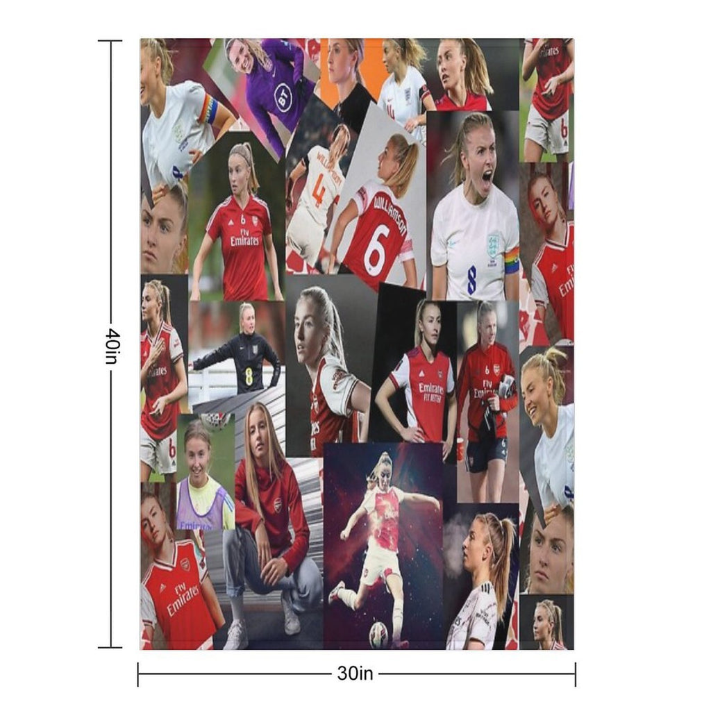 Leah Williamson Beautiful Aesthetic Collage Art Velvety-soft Throw Blanket