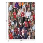 Leah Williamson Beautiful Aesthetic Collage Art Velvety-soft Throw Blanket