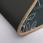 Leaves A Swirl Pattern Dusky Blue  Versatile Bath Mat