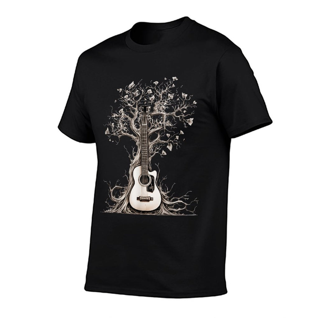 Acoustic Guitar Tree Of Life Nature Of Music Guitarist Comfortable T-Shirt